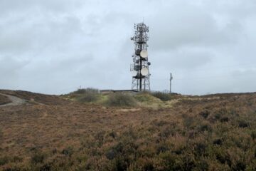 Mobile phone mast at Loughanleagh